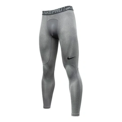 Nike Logo Sports Training Quick Dry Leggings Gray