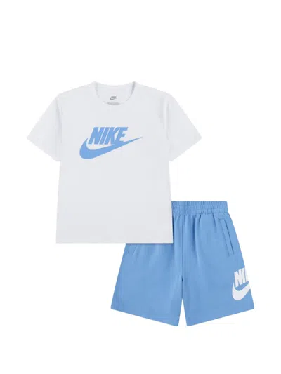 Nike Kids' Logo T-shirt Shorts Set (set Of Two) In Blue