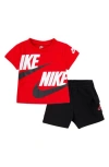 Nike Babies'  Logo Tee & Cargo Shorts 2-piece Set In Black