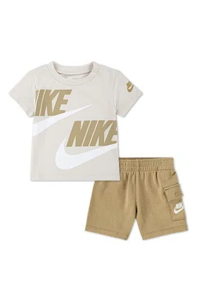 Nike Babies'  Logo Tee & Cargo Shorts 2-piece Set In Multi