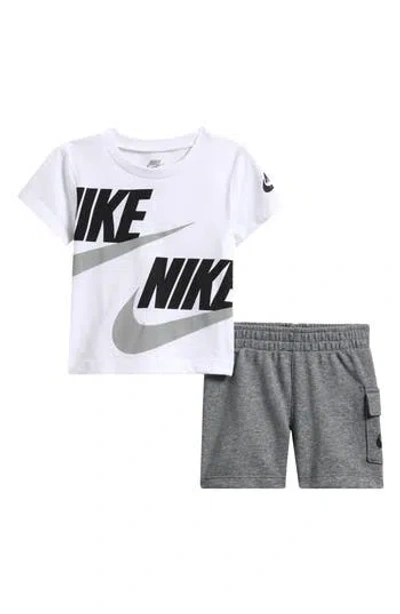 Nike Babies'  Logo Tee & Cargo Shorts 2-piece Set In Multi