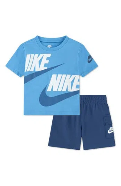 Nike Babies'  Logo Tee & Cargo Shorts 2-piece Set In Multi
