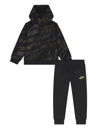 Nike Babies' Logo Tracksuit In Black