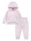 Nike Baby Girls Logo Tracksuit In 粉色
