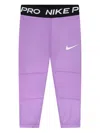 Nike Dri-fit Pro Little Kids' Leggings In Purple