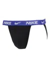 Nike Logo-waistband Stretch Briefs (pack Of Three) In Black