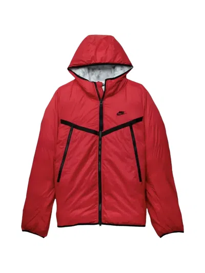 Nike Logo-detail Hooded Jacket In Red