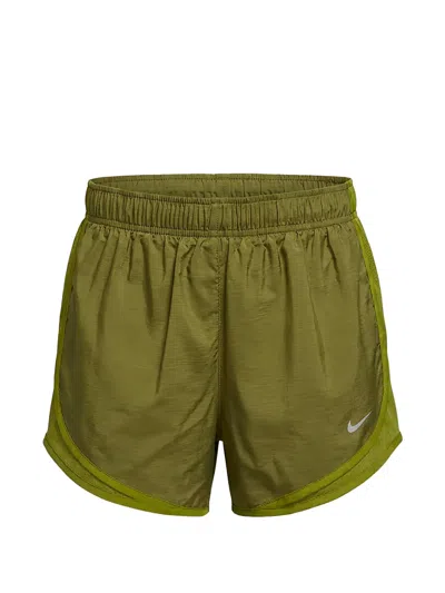 Nike Logo-detail Running Shorts In Green