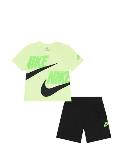 Nike Babies' Logo-detail Shorts Set Of Two In Green