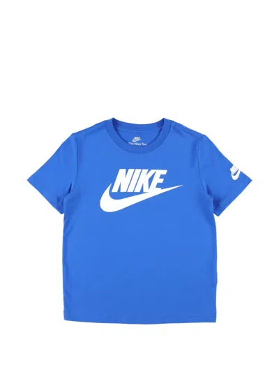 Nike Kids' Logo-detail T-shirt In Blue