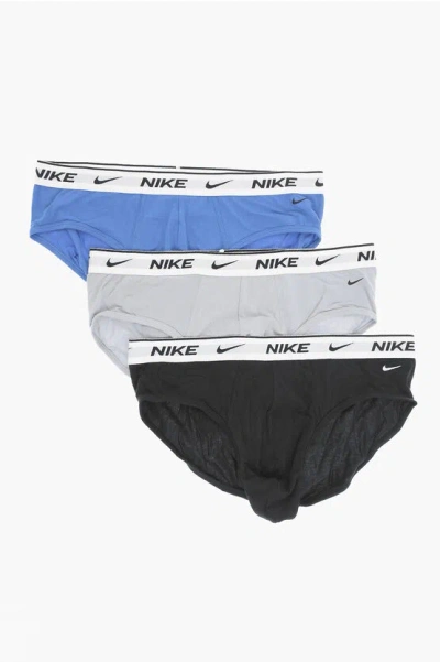Nike Logoed At Waist Band 3 Pairs Of Briefs Set In Multi