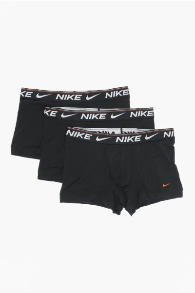 Nike Logoed Waist Band 3 Pairs Of Boxers Set In Black