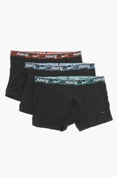 Nike Logoed Waist Band 3 Pairs Of Boxers Set In Black