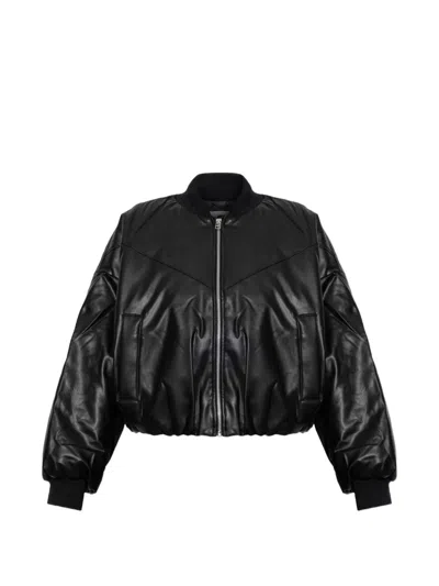 Nike Logo-embossed Bomber Jacket In Black