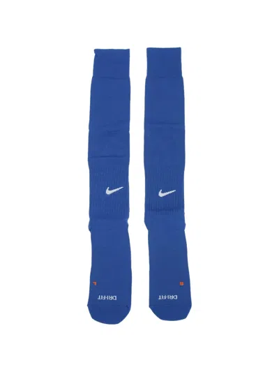 Nike Logo-embroidered Football Socks In Blue
