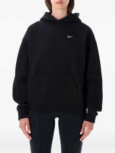 Nike Logo-embroidered Hoodie In Blue