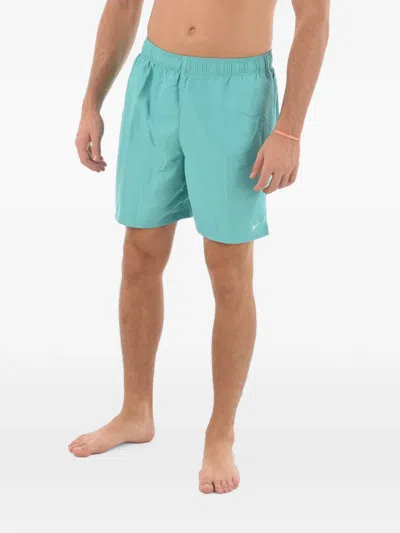 Nike Logo-embroidered Swim Shorts In Blue