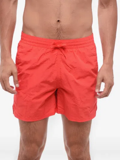 Nike Logo-embroidered Swim Shorts In Orange