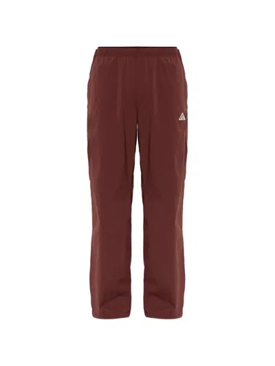 Nike Logo-embroidered Track Pants In Red