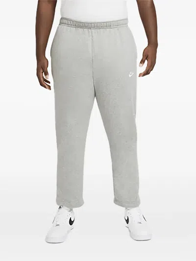 Nike Logo-embroidered Track Pants In Gray