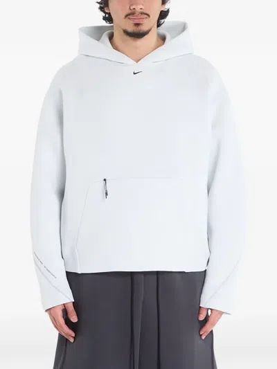 Nike Logo-embroidery Hoodie In White