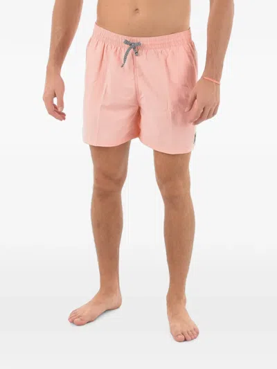Nike Logo-patch Drawstring Swim Shorts In Pink