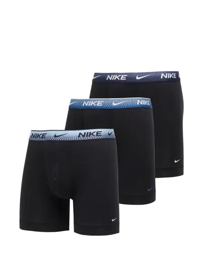 Nike Logo-print Boxers Set (set Of Three) In Blue