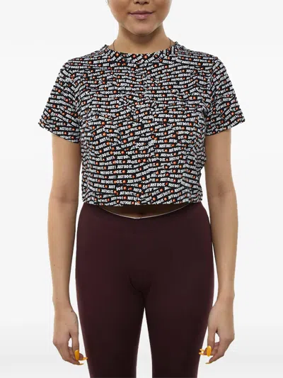 Nike Logo-print Cropped T-shirt In Multi
