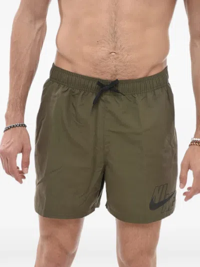 Nike Logo-print Drawstring Swim Shorts In Green