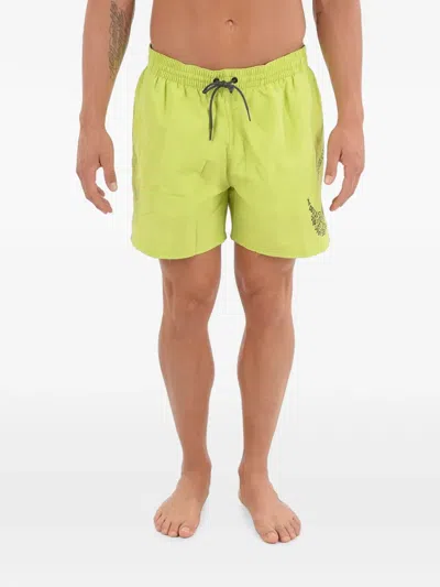 Nike Logo-print Elasticated Swim Shorts In Green