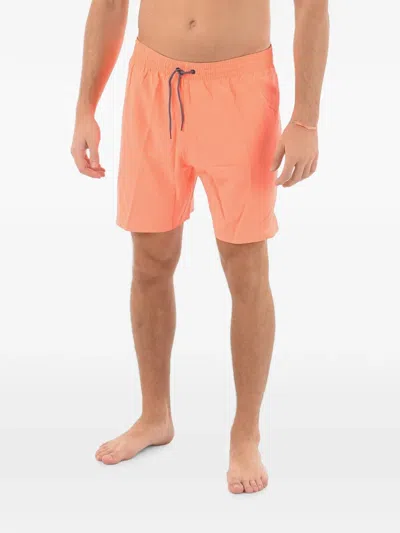 Nike Logo-print Elasticated Swim Shorts In Orange