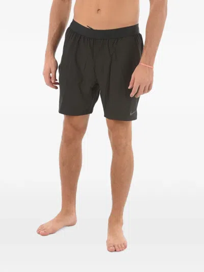 Nike Logo-print Elasticated-waist Swim Shorts In Black