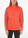 Nike Logo-print Half-zip Sweatshirt In Red