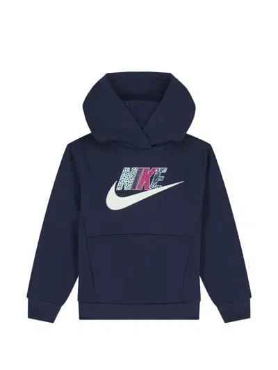 Nike Babies' Logo-print Hoodie In Blue