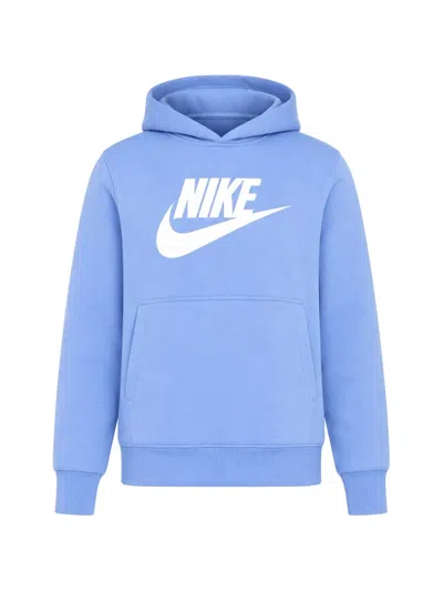 Nike Kids' Logo-print Hoodie In Blue