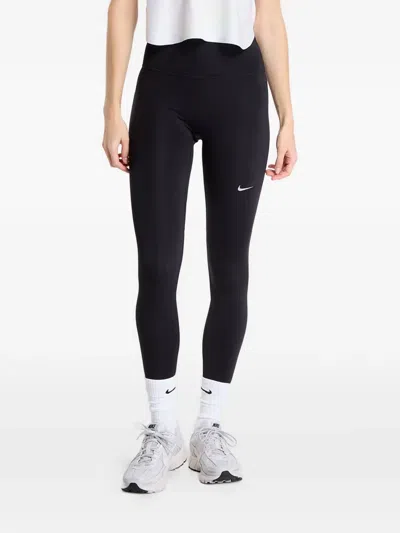 Nike Logo-print Leggings In Black