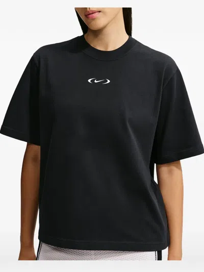 Nike Logo-print Loose-fit T-shirt In Black