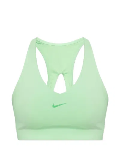 Nike Logo-print Racerback Sports Bra In Green