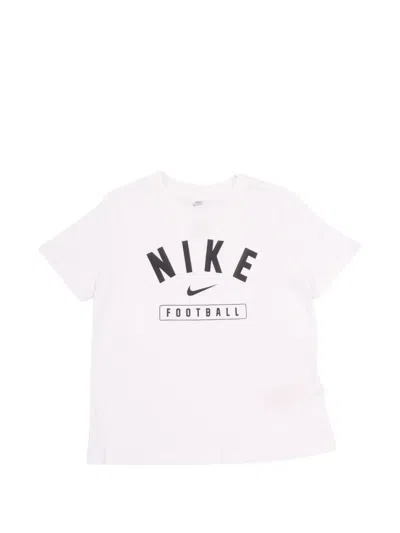 Nike Kids' Logo-print Short-sleeve T-shirt In White