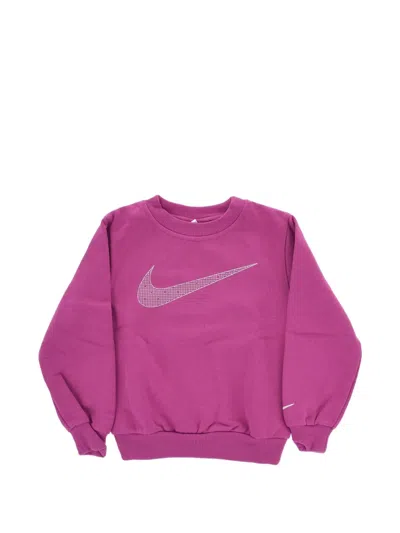 Nike Kids' Logo-print Sweater In Pink