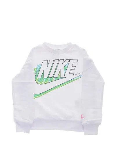 Nike Kids' Logo-print Sweatshirt In White