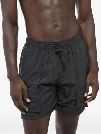 Nike Logo-print Swim Shorts In Black