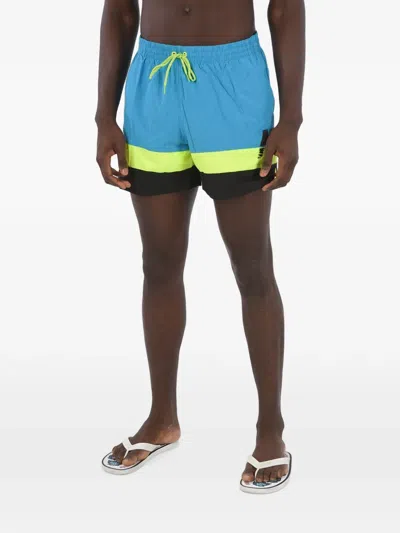 Nike Logo-print Swim Shorts In Blue