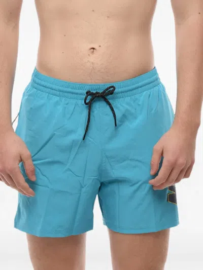 Nike Logo-print Swim Trunks In Blue