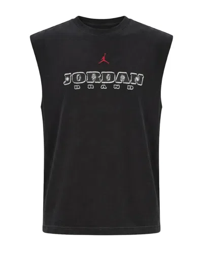 Nike Logo-print Tank Top In Black