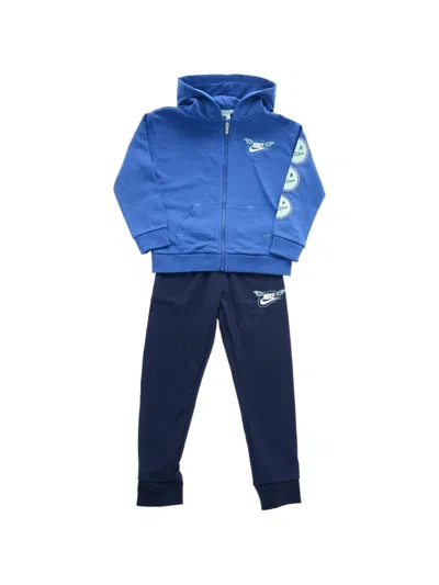 Nike Kids' Logo-print Tracksuit In Blue