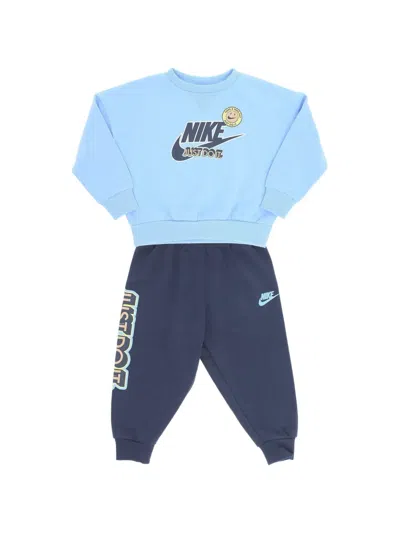 Nike Kids' Logo-print Tracksuit In Blue