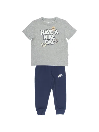 Nike Kids' Logo-print Tracksuit In Grey
