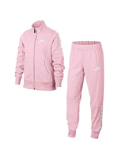 Nike Kids' Logo-print Tracksuit Set In Pink