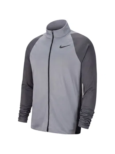 Nike Logo-print Zip-up Jacket In Gray